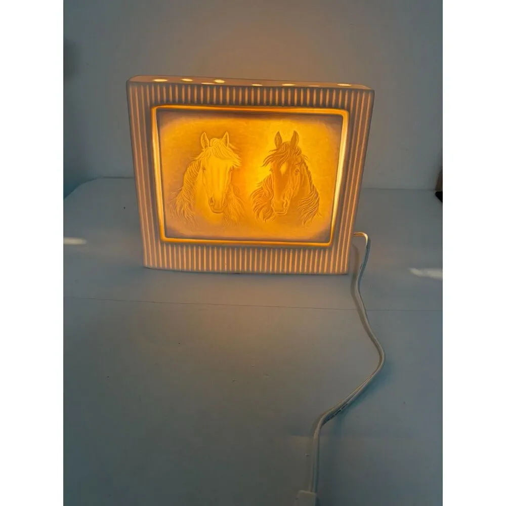 Porcelain Lithophane bisque night light with 